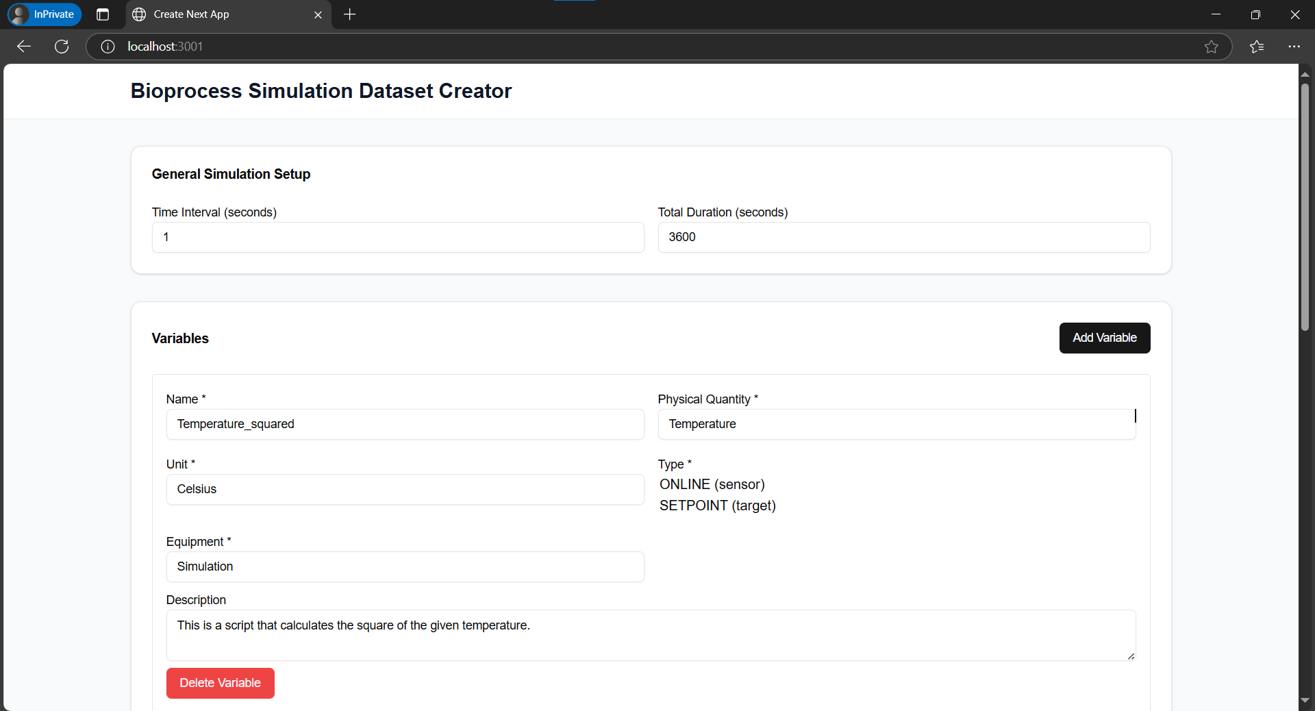 Generator Variable Example